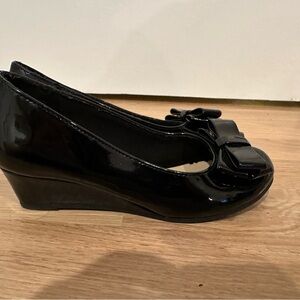 American Eagle Outfitters Black Patent Wedges